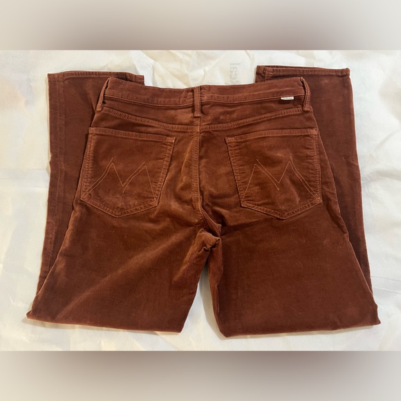 Mother Women’s jeans size 30 brown orange corduroy straight leg tomcat jeans 90s - Picture 5 of 13